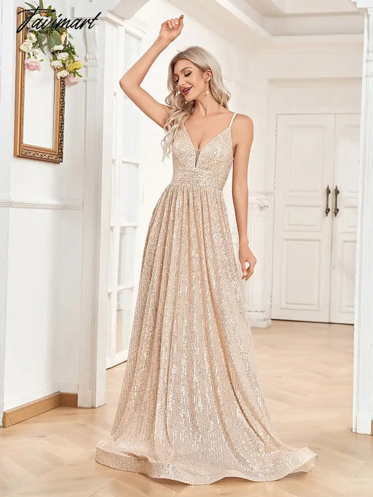 Elegant Evening Dress Long Mermaid Backless Formal Sequin Women Caicktail Wedding Party Prom Dresses