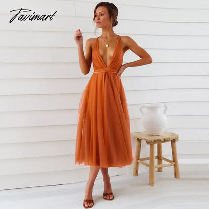 Elegant Gazue Dresses for Women Sexy V Neck Backless Solid Women's Dress A-Line Summer Party Evening Suspender Female Clothing