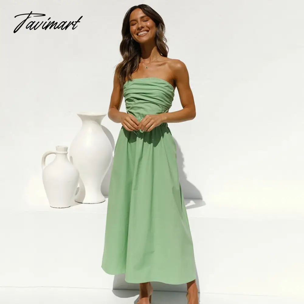 Elegant Off Shoulder Black A-Line Summer Midi Dress For Women Sleeveless Hollow Out Backless Holiday Party Dress