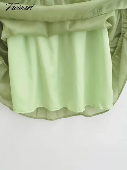 Elegant Party Mini Dress Women French Style Retro V-neck Collect Waist Solid Fashion Chiffon Dress
