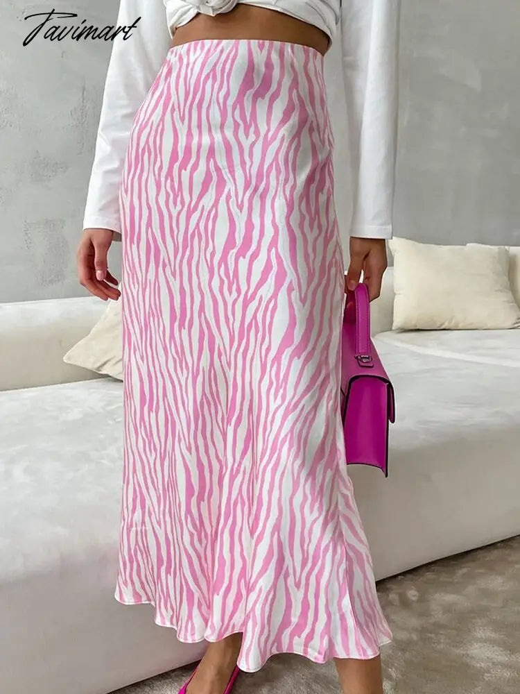 Elegant Print Skirt Women Fashion Slim High Waist Skirts Bodycon Classic Midi Skirts Streetwear Lady Casual Sexy Wrapped Skirts