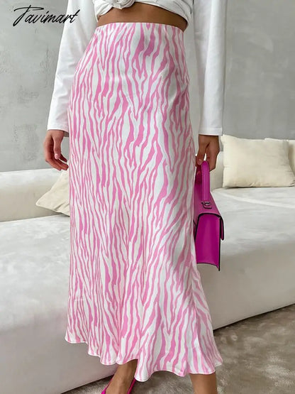 Elegant Print Skirt Women Fashion Slim High Waist Skirts Bodycon Classic Midi Skirts Streetwear Lady Casual Sexy Wrapped Skirts