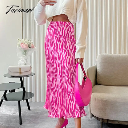 Elegant Print Skirt Women Fashion Slim High Waist Skirts Bodycon Classic Midi Skirts Streetwear Lady Casual Sexy Wrapped Skirts