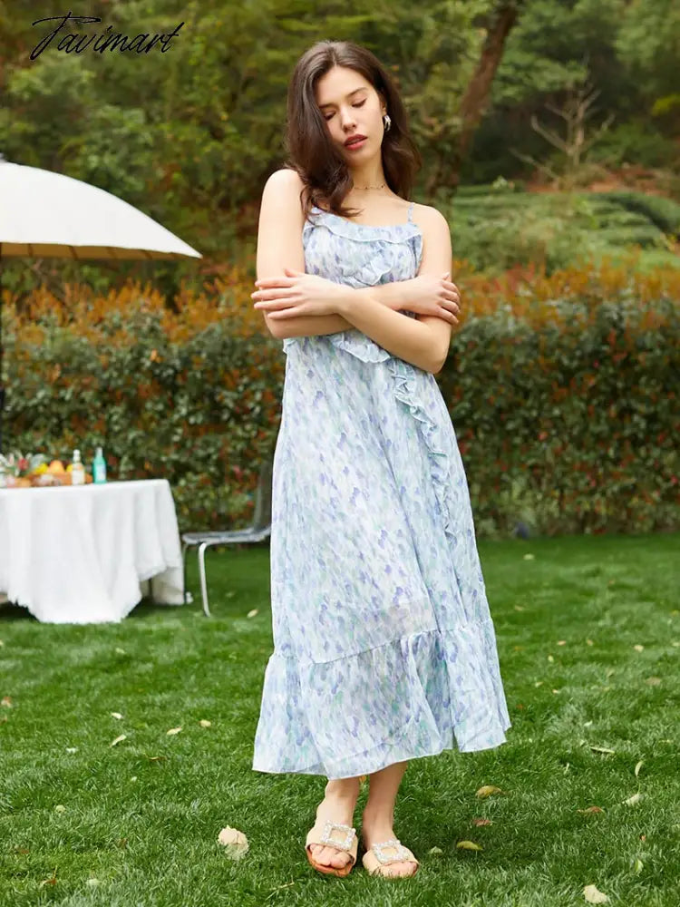 Elegant Ruffle Pleated Slip Dress Sleeveless Boho Summer Beach Cami Dress Purple Backless Sexy Maxi Long Dresses For Women