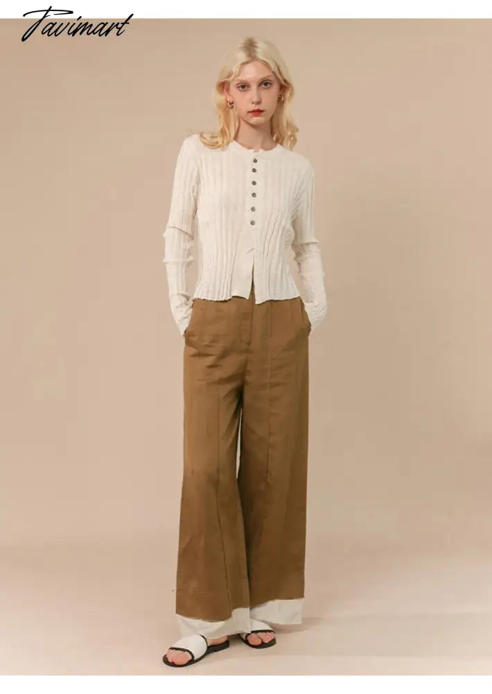 Elegant Wool Knit Sweater Cardigan Autumn Spring Soft Slim Causal Solid Button Skinny High Street Top Women's Clothing