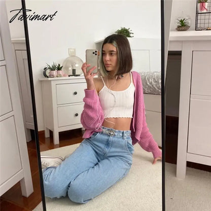 Embroidered Angelic Pink Knitted Cardigan Cozy Loose Fit Front button Sweater Women Soft Girl Moco Pastel Grunge Aesthetic Y2K