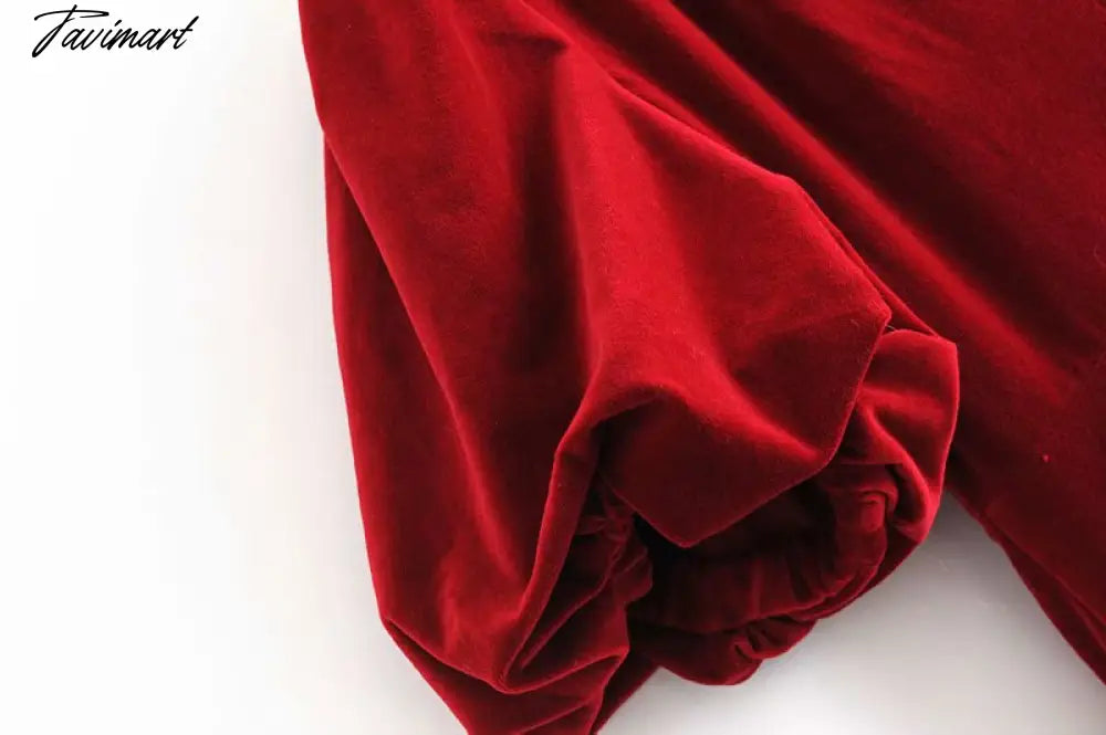 Fashion Deep V Puff Sleeve Black Woman Dress Palace Wind Vintage Mini Dress Spring Elegant Party Dress
