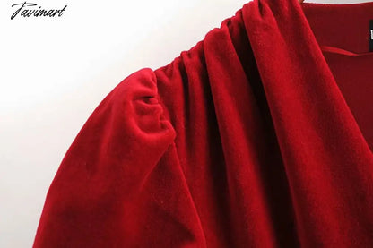 Fashion Deep V Puff Sleeve Black Woman Dress Palace Wind Vintage Mini Dress Spring Elegant Party Dress