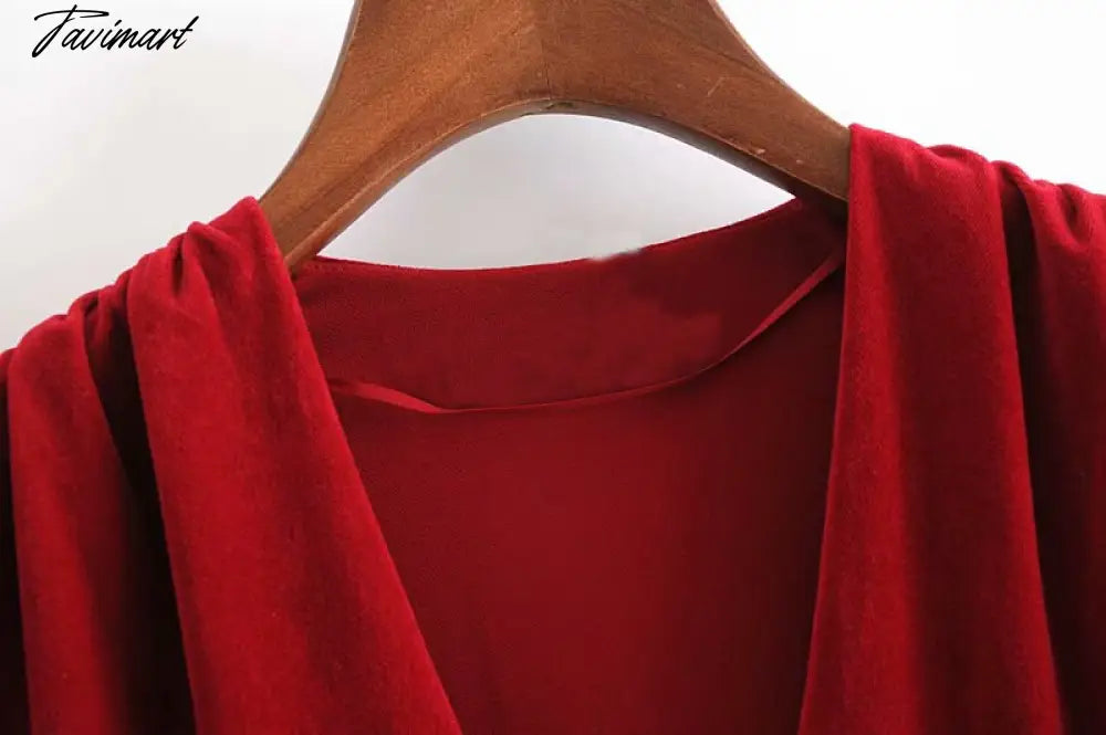 Fashion Deep V Puff Sleeve Black Woman Dress Palace Wind Vintage Mini Dress Spring Elegant Party Dress