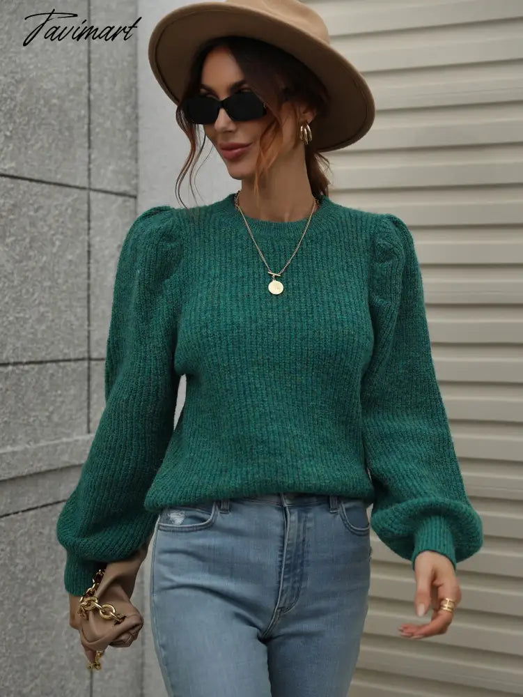 Fashion Knit Sweater Pullover for Women Fall/Winter Sweater New Crew Neck Knitwear Casual Loose Sweaters Women's