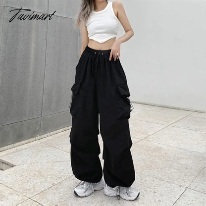 Fashion Lady Stitch Color Loose Sweatpants Women Joggers Summer High Waist Drawstring 2yk Pants Long Trouser High Street