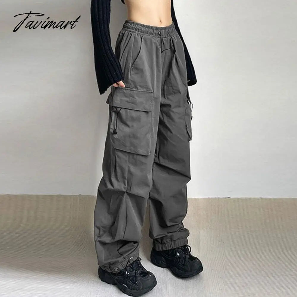 Fashion Lady Stitch Color Loose Sweatpants Women Joggers Summer High Waist Drawstring 2yk Pants Long Trouser High Street