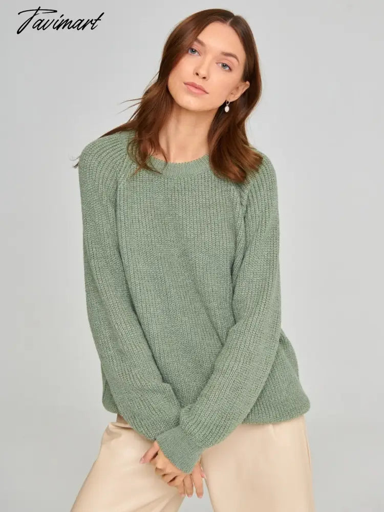 Fashion New Fall/Winter Knitted Sweater Pullover Women Sweaters O-neck Solid Casual Loose Thick Warm Knit Sweater