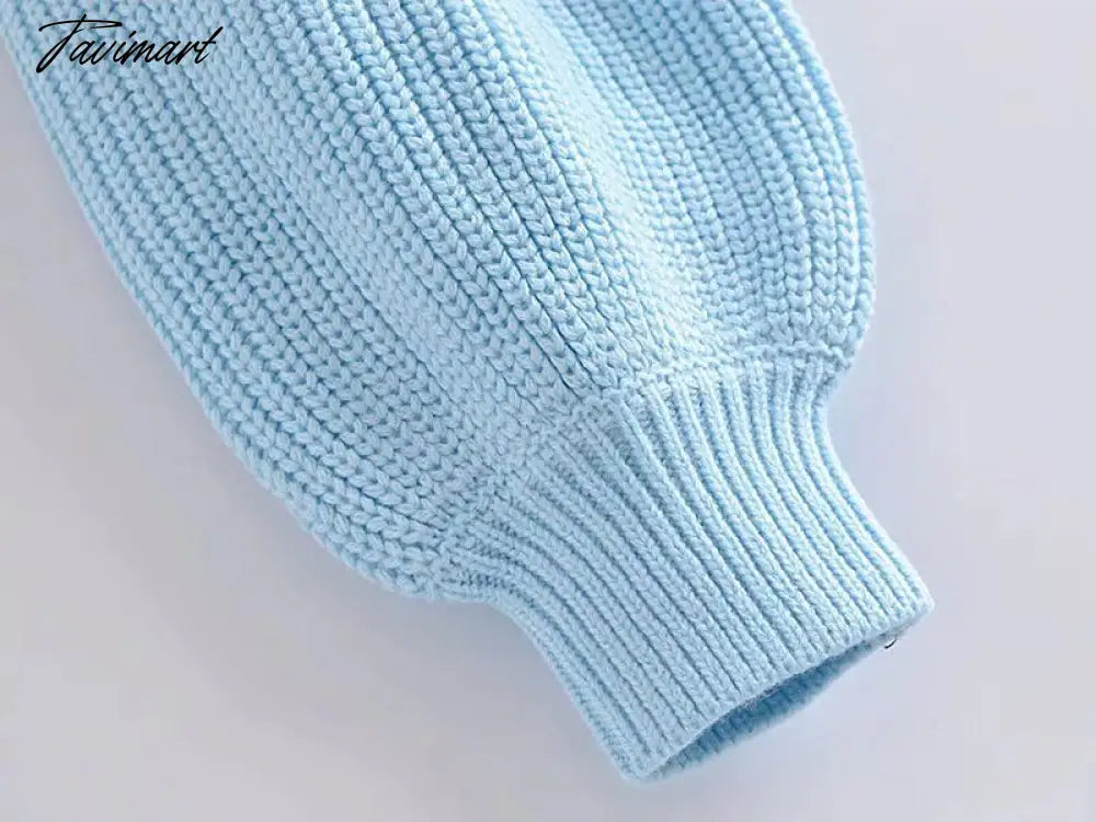 Fashion V-Neck With Zipper Solid Winter Pullover Long Sleeve Kintted Women Casual Sweater Cropped Tops Pull Femme