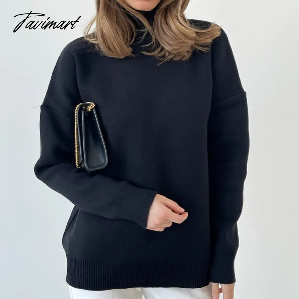 Female O-neck Sweater Fall Winter Knitted Pullovers Women Casual Basic Knitwear Long Sleeve Loose Tops Streetwear