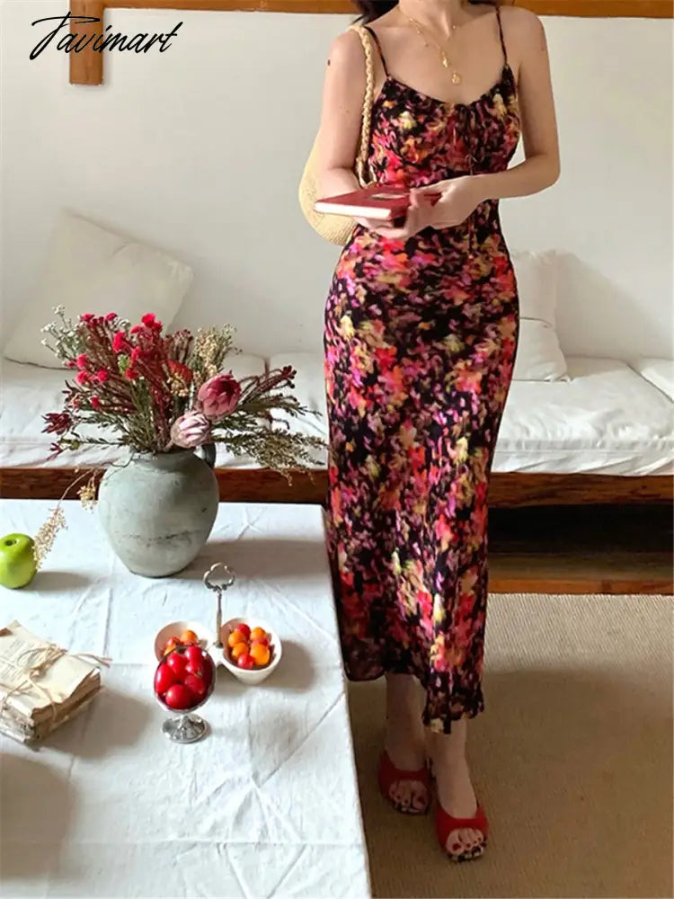 Floral Dress Women Elegant Summer New Fashion Evening Party Ladies Vestidos Vintage Bodycon Dresses Female Korean Clothes