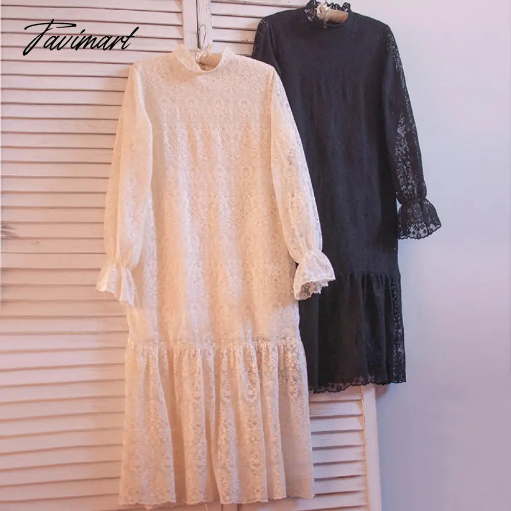 Free Shipping New Fashion Summer Embroidery Long Sleeve 100% Cotton One-piece Long Knee Length Dresses White Black Dresses