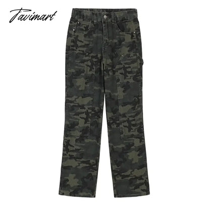Green Women's Jeans High Waist Hip Hop Straight Fashion Pants Streetwear Harajuku Y2K Style 2024 Female Wide Leg Denim Trouser