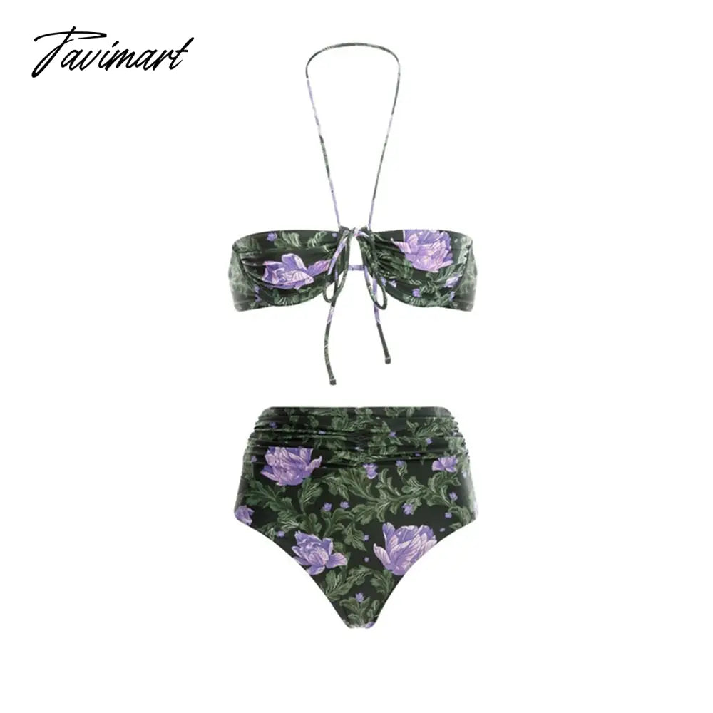 Halter Print Bikini Sets and Coverups Swimsuit Two Pieces Luxury Shorts Bourkini Tankini Swimming Suits Swimwear Patchwork