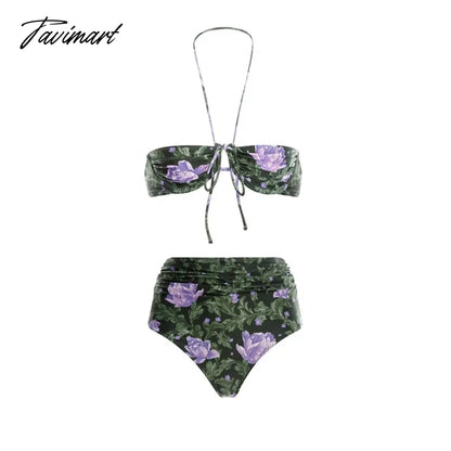 Halter Print Bikini Sets and Coverups Swimsuit Two Pieces Luxury Shorts Bourkini Tankini Swimming Suits Swimwear Patchwork