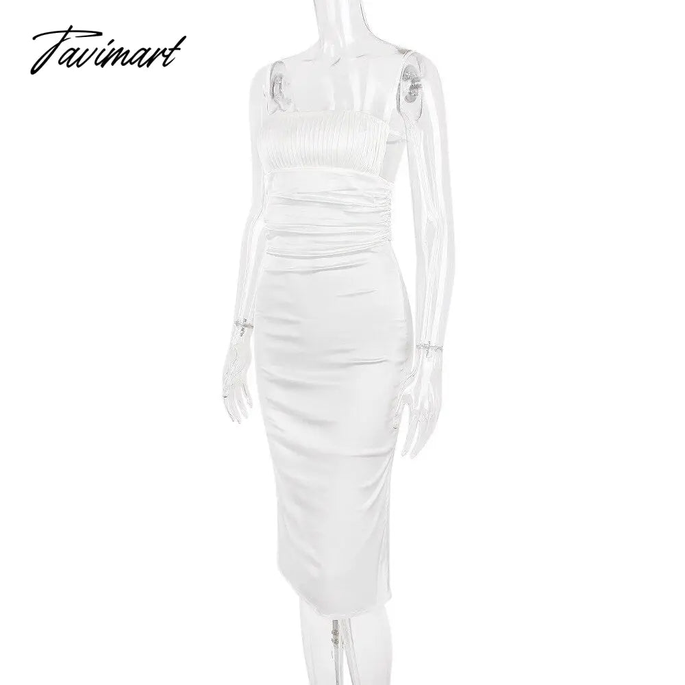 High Quality Summer Dress White Bodycon Party Dress Women Backless Sexy Dress Knee Length Prom Even Club Dress Dropshipping