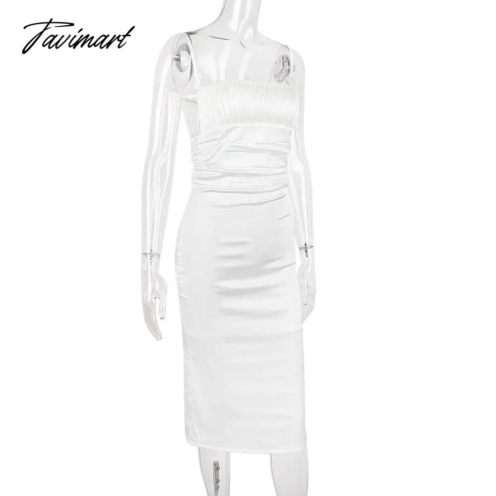 High Quality Summer Dress White Bodycon Party Dress Women Backless Sexy Dress Knee Length Prom Even Club Dress Dropshipping