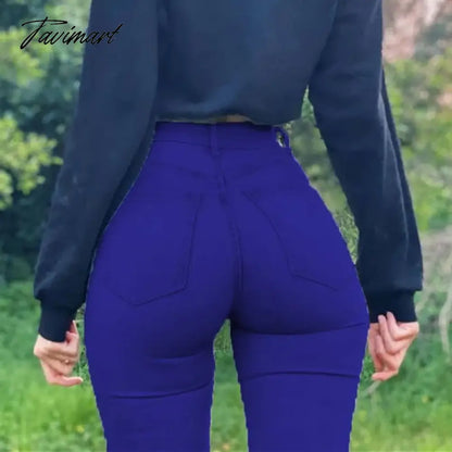 High Waist Jeans for Women Butt Baggy Ankle-Length Pants Curvy Skinny Jeans Tummy Control Colombian Elasticity Jeans