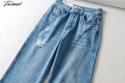 High Waist Jeans High Street Patchwork Jeans Woman Washed Mom Retro Ripped Jeans For Women Boyfriend Jeans For Women