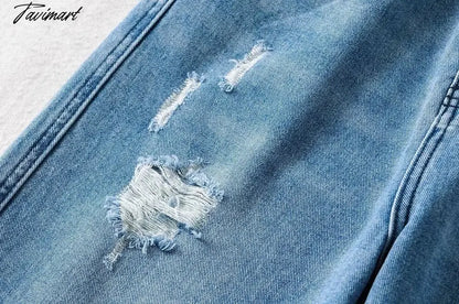 High Waist Jeans High Street Patchwork Jeans Woman Washed Mom Retro Ripped Jeans For Women Boyfriend Jeans For Women