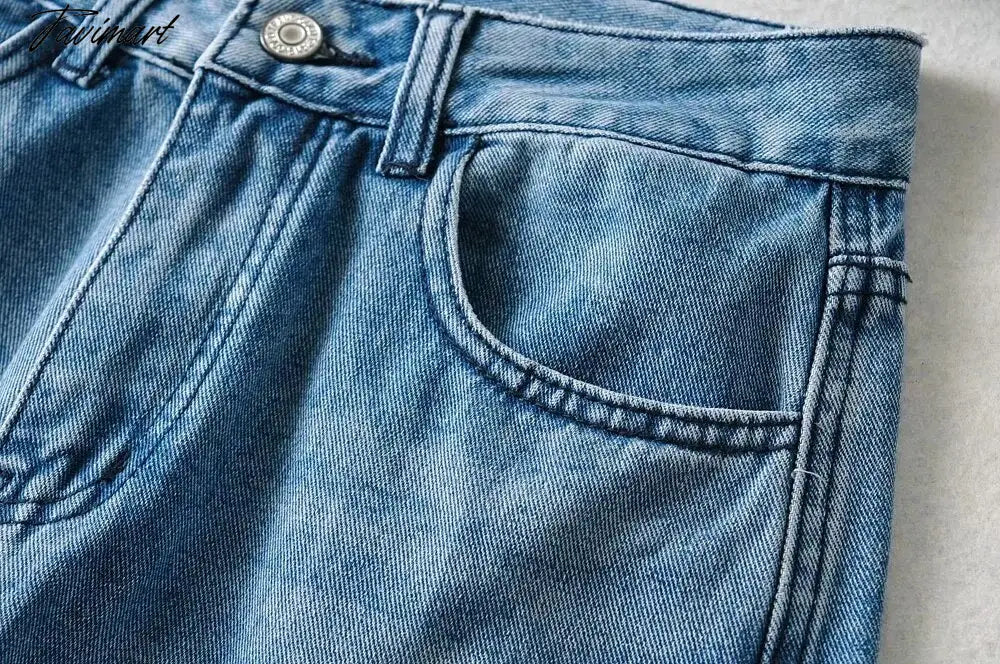 High Waist Jeans High Street Patchwork Jeans Woman Washed Mom Retro Ripped Jeans For Women Boyfriend Jeans For Women