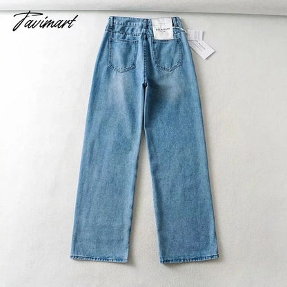 High Waist Jeans High Street Patchwork Jeans Woman Washed Mom Retro Ripped Jeans For Women Boyfriend Jeans For Women
