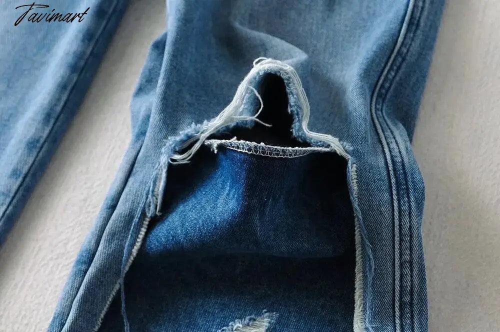 High Waist Jeans High Street Patchwork Jeans Woman Washed Mom Retro Ripped Jeans For Women Boyfriend Jeans For Women