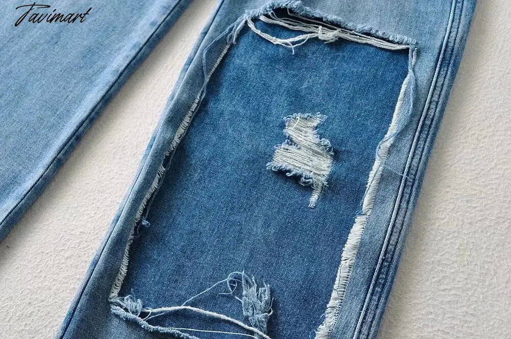 High Waist Jeans High Street Patchwork Jeans Woman Washed Mom Retro Ripped Jeans For Women Boyfriend Jeans For Women