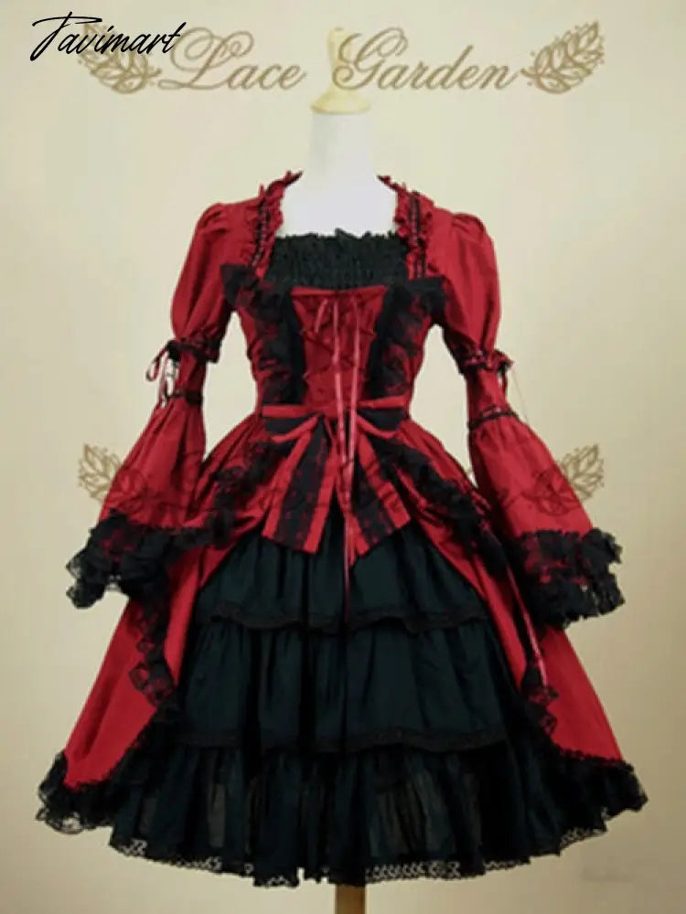Hot Women Ladies Cosplay Costume for Halloween Party Vintage Lolita Prom Ball Gown Dress Removable Flare Sleeve Lace Dresses