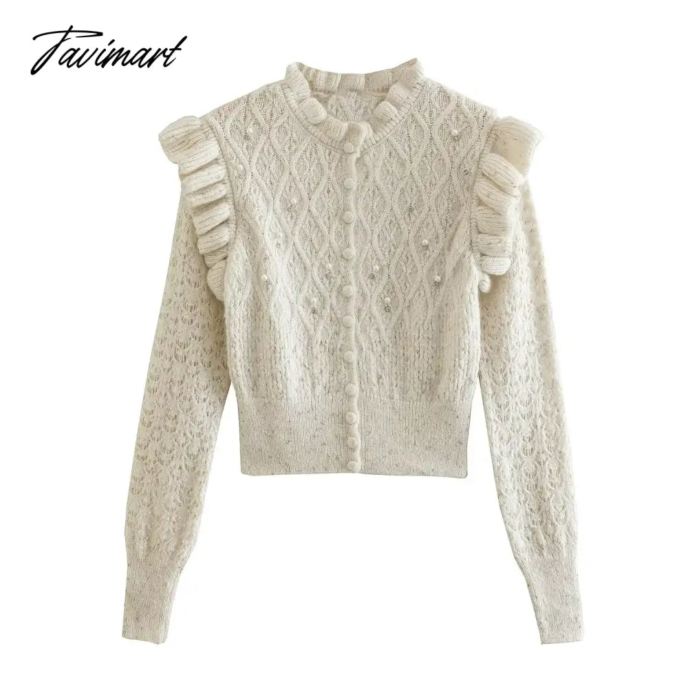 Indie Folk Vintage Butterfly Sweaters Sleeve Ruffles Knitwear Sweaters Women Tops