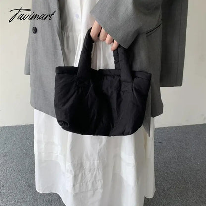 INS Hot Cute Pure Candy Color Small Designer Nylon Totes Trendy Versatile Handbags for Women Casual Hand Bags Shop Bag
