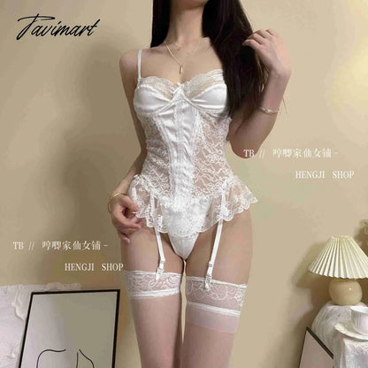Japanese Girl Exotic Fairy Sexy Lace Mesh Ultrashort Mini Dress V-neck Nightdress Female Sexy Clothes Korean Sweet H3X