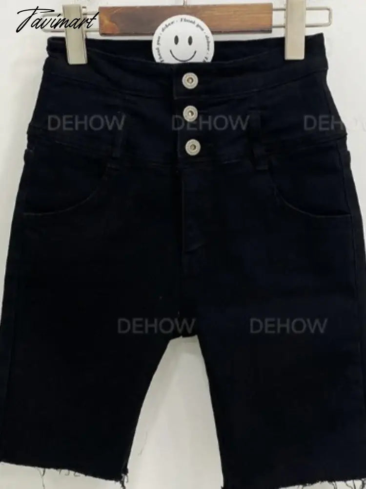 Korean Black Jeans Pants Women Vintage High Waist Slim Denim Shorts Fashion Woman Streetwear Y2k Pencil Pants