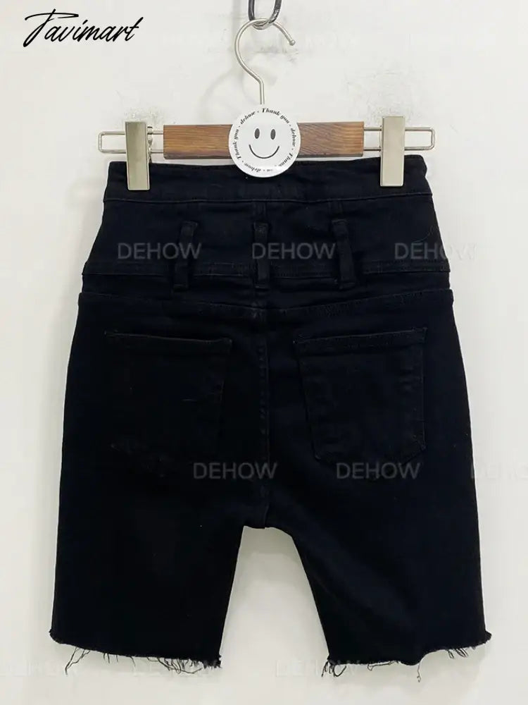 Korean Black Jeans Pants Women Vintage High Waist Slim Denim Shorts Fashion Woman Streetwear Y2k Pencil Pants