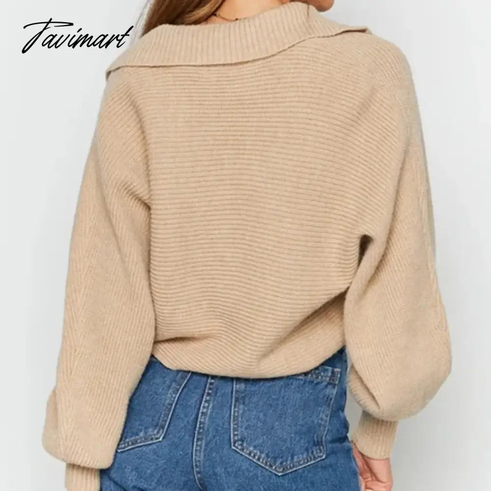 Korean Fashion V Neck White Oversize Knitted Sweater Oversize Pullovers Casual Long Sleeve Top Winter Clothes Women