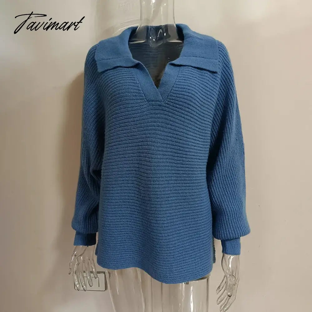 Korean Fashion V Neck White Oversize Knitted Sweater Oversize Pullovers Casual Long Sleeve Top Winter Clothes Women