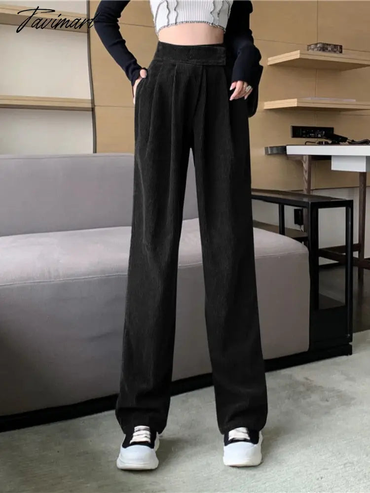 Korean Style Pants Women Fashion Loose Wide Leg Straight Trousers Streetwear Office Lady Pants for Women Bottoms Clothes