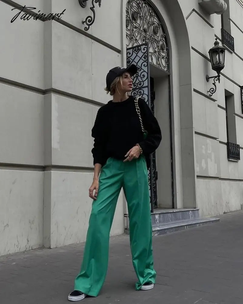 Korean Style Pants Women Fashion Loose Wide Leg Straight Trousers Streetwear Office Lady Pants for Women Bottoms Clothes