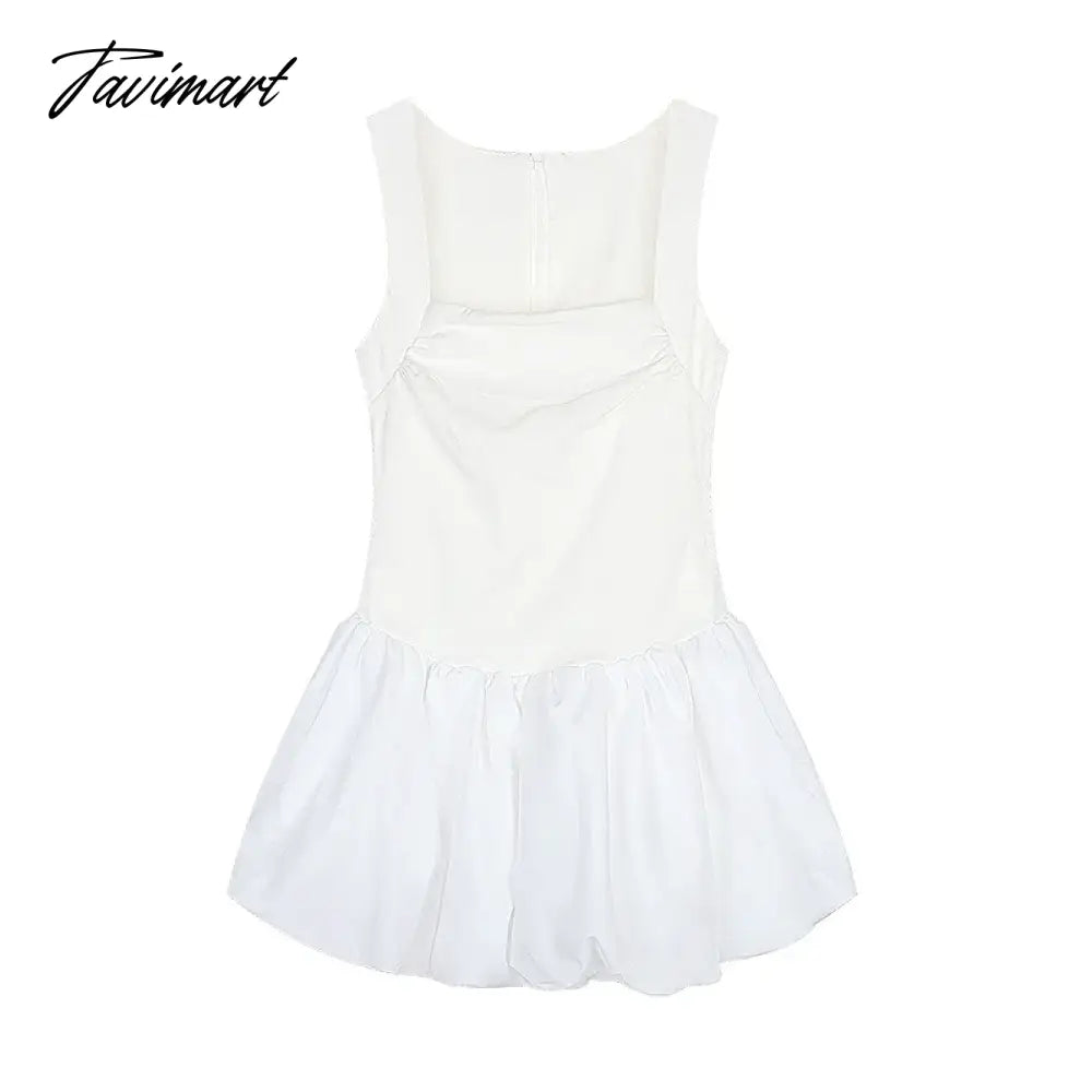 Korean style Summer Elegant Ballet Mini Dress Sexy Hot Sweet Y2k A-line Dress Women French Retro High Waist Fashion Dress