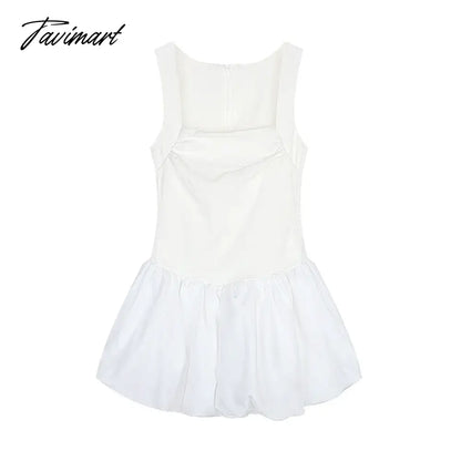 Korean style Summer Elegant Ballet Mini Dress Sexy Hot Sweet Y2k A-line Dress Women French Retro High Waist Fashion Dress