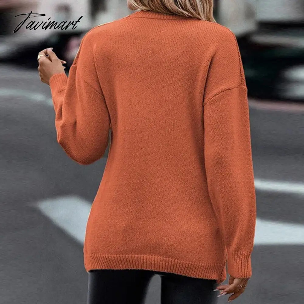 Ladies Casual Elegant V-Neck Commute Wear Jumpers Women Slim Knitted Sweaters Pullovers Autumn Winter Vintage Chic Cross Sweater