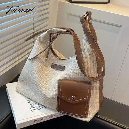 Large capacity retro bag, fashionable tote bag, commuting one shoulder underarm bag, Christmas gift