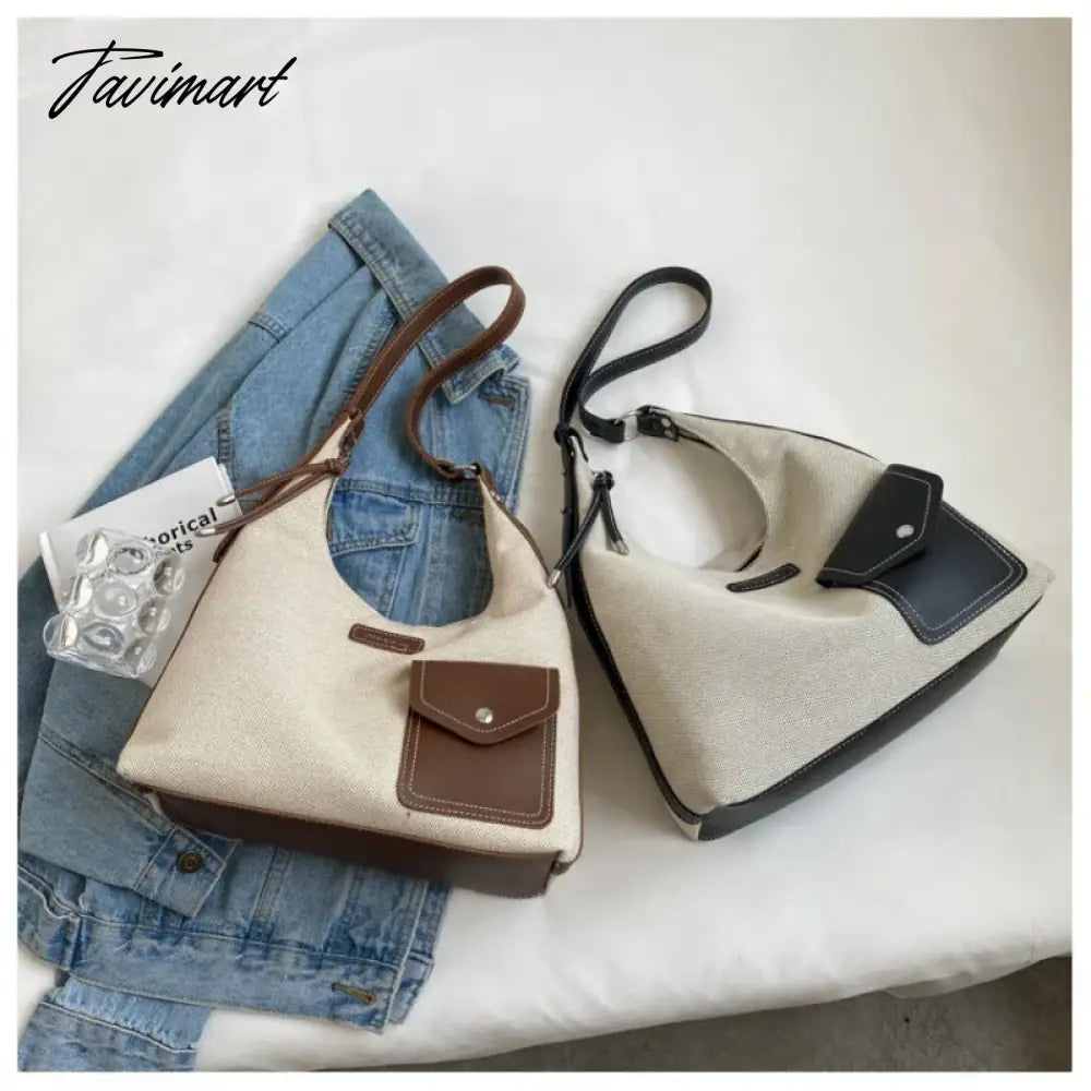 Large capacity retro bag, fashionable tote bag, commuting one shoulder underarm bag, Christmas gift