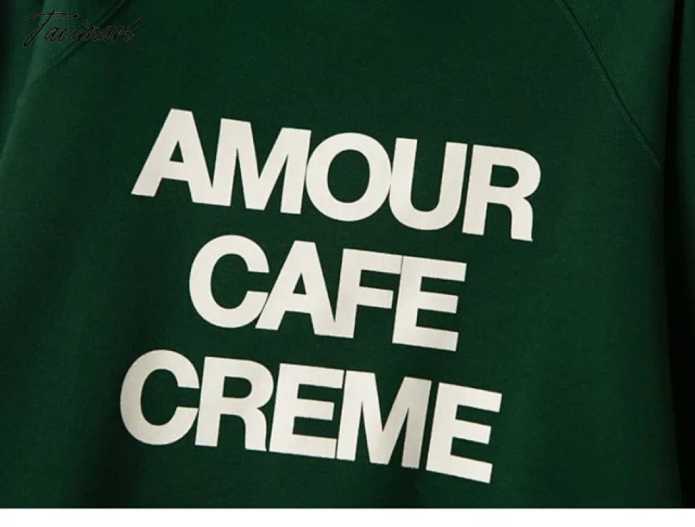 Letter Printed Sweatshirt Women Autumn Winter Long Sleeve Round Neck Elegant Pullover Pull Femme Fashion Hoodies Streetwear