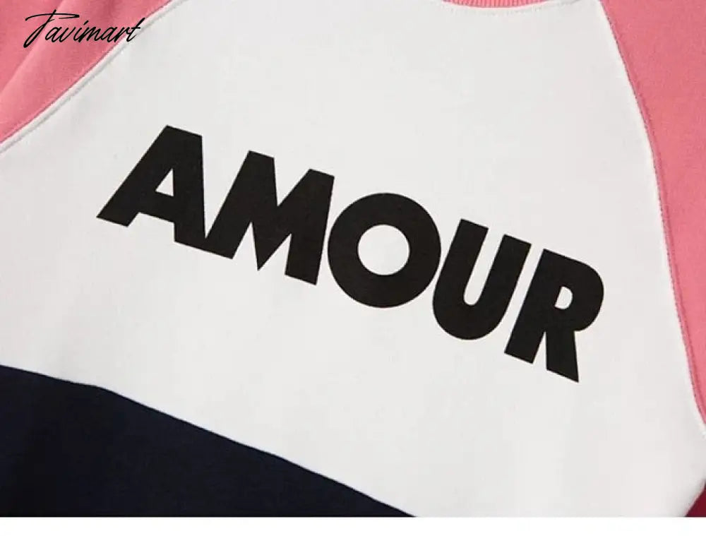 Letter Printed Sweatshirt Women Autumn Winter Long Sleeve Round Neck Elegant Pullover Pull Femme Fashion Hoodies Streetwear